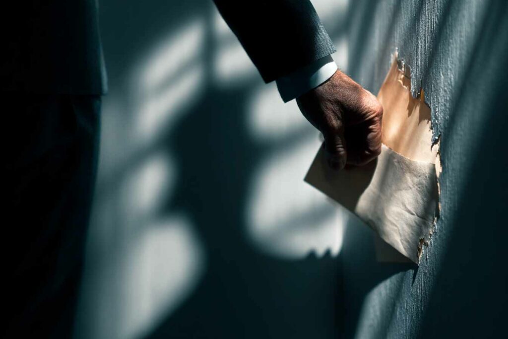 Illustration d’un salarié préparant son départ vers une entreprise concurrente en transférant des données